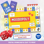Moodopoly, Emotional Regulation Board Game, Coping Skills for Kids
