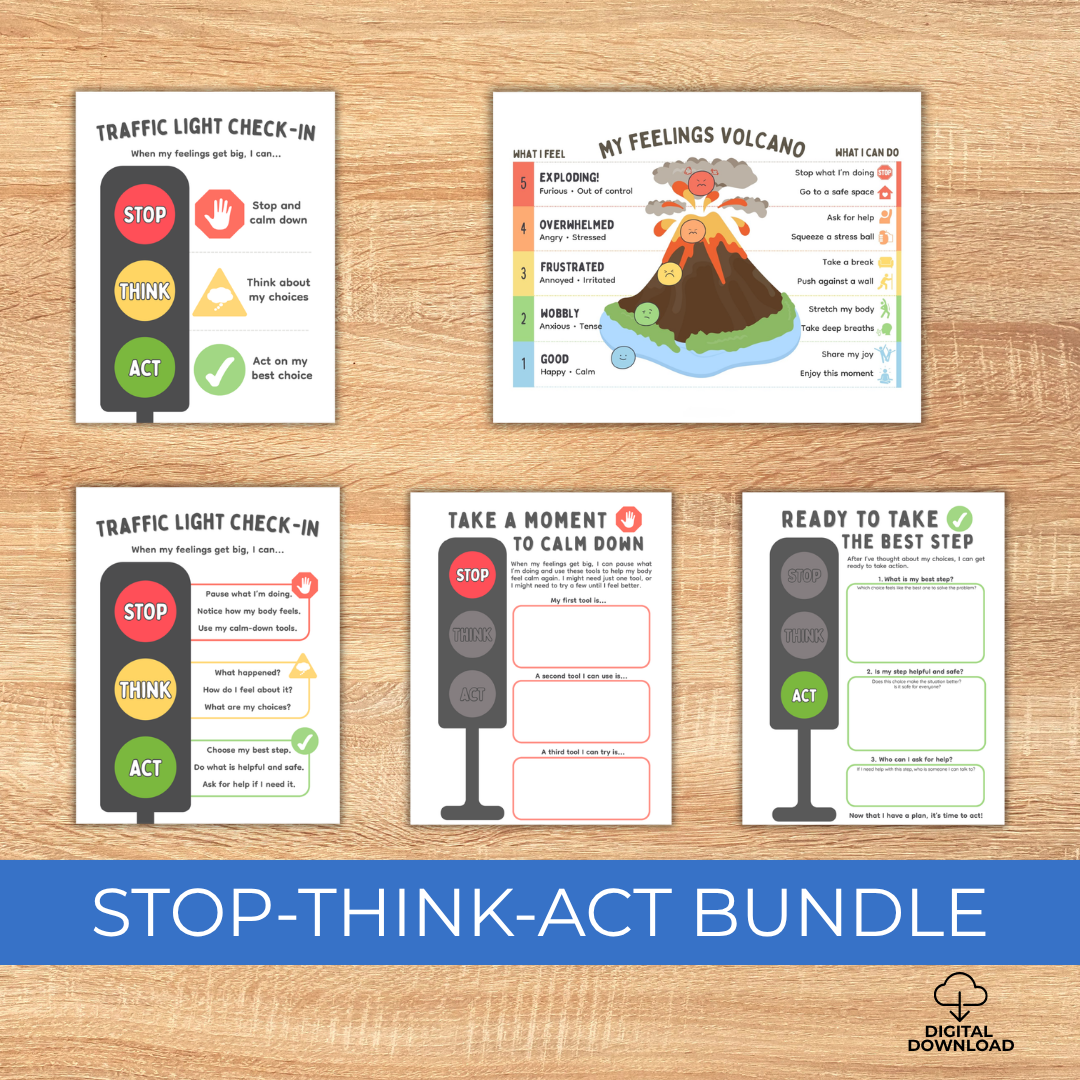 Stop Think Act Toolkit, Impulse Control Activities For Kids