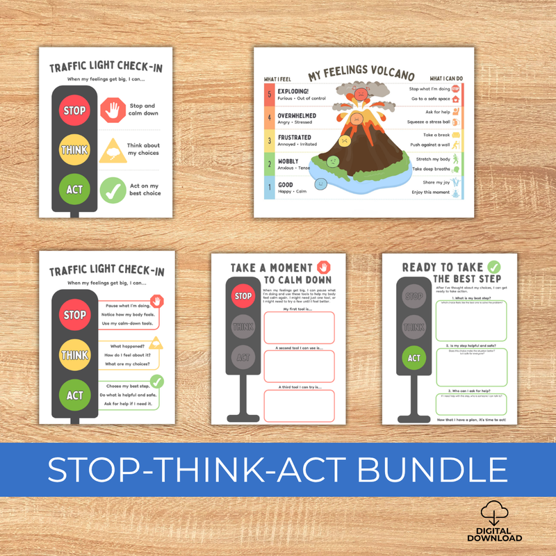 Stop Think Act Toolkit, Impulse Control Activities For Kids