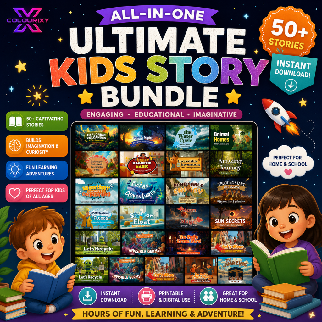 Kids Storybook Bundle, Interactive Canva Stories For Teachers And Parents