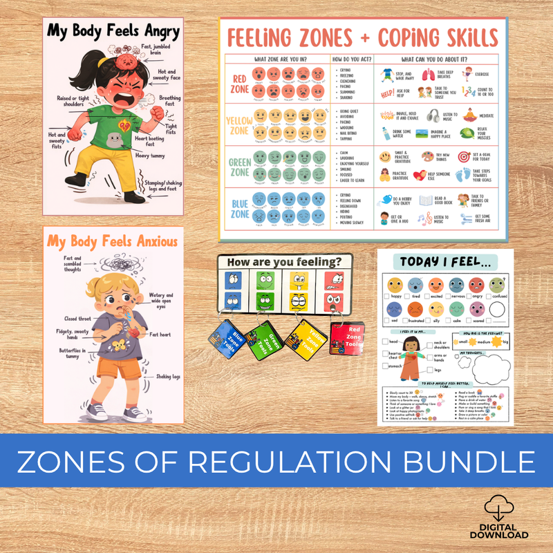 Feelings Board For Kids, Emotion Regulation Chart Printable