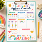 Kids Mental Health Check In, Therapy Game For Emotional Regulation
