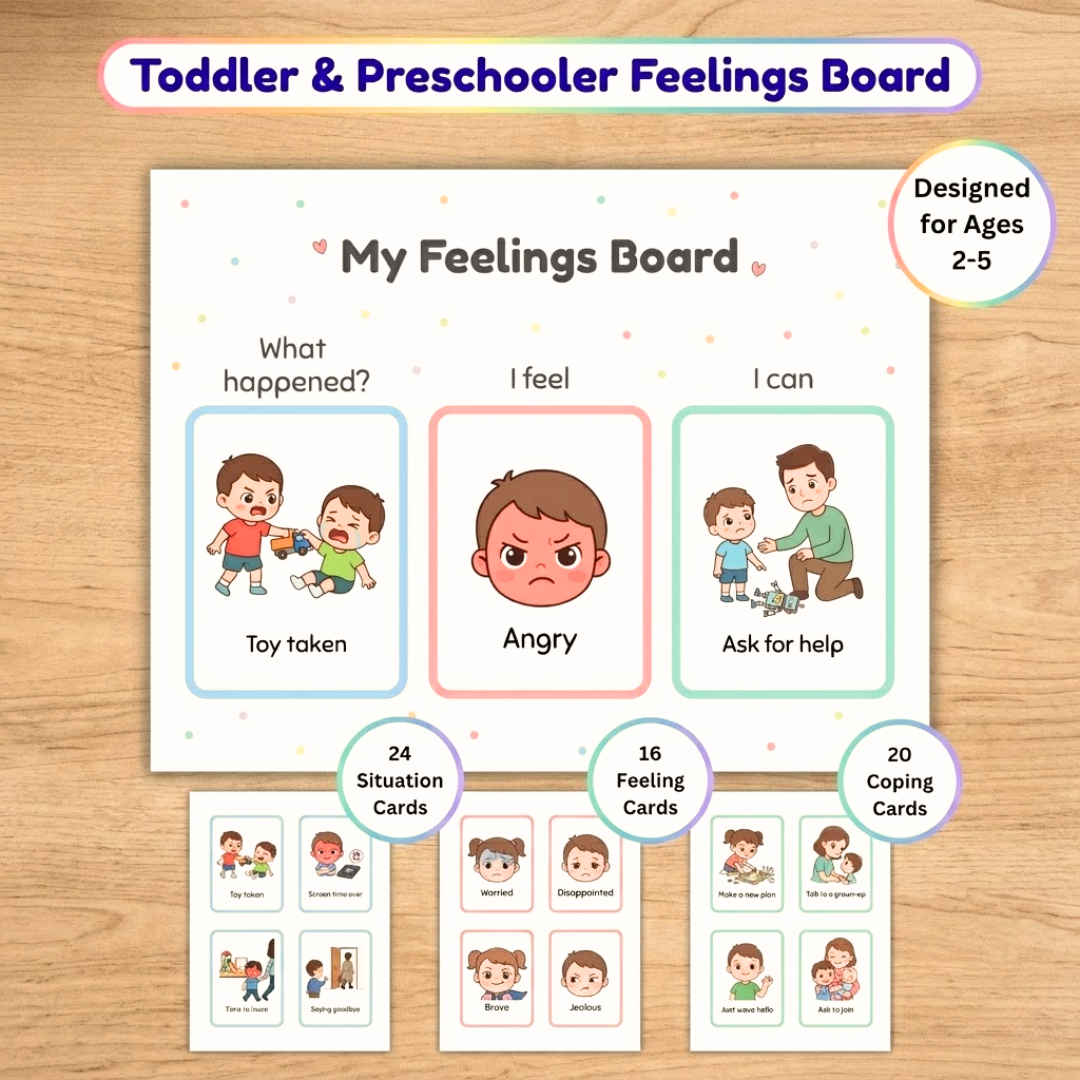 Kids Feelings Worksheets Bundle, Emotional Regulation Activities