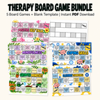 Therapy Board Game Bundle, Coping Skills Games for Kids and Teens
