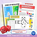 Moodopoly, Emotional Regulation Board Game, Coping Skills for Kids