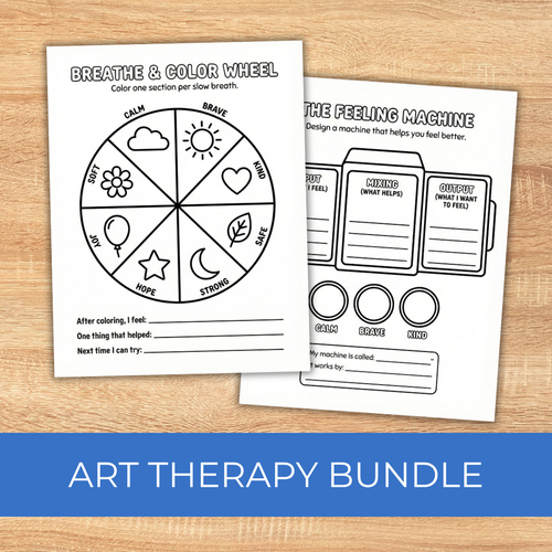 Art Therapy Bundle For Kids, Emotional Regulation Activities