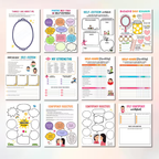 Self Esteem Worksheet Bundle, Mental Health Activities For Kids