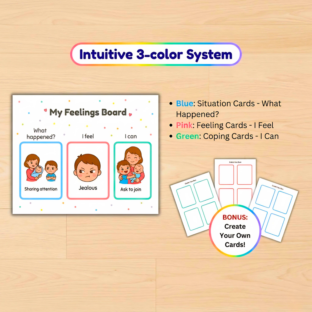 Kids Feelings Worksheets Bundle, Emotional Regulation Activities