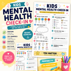 Kids Mental Health Check In, Therapy Game For Emotional Regulation