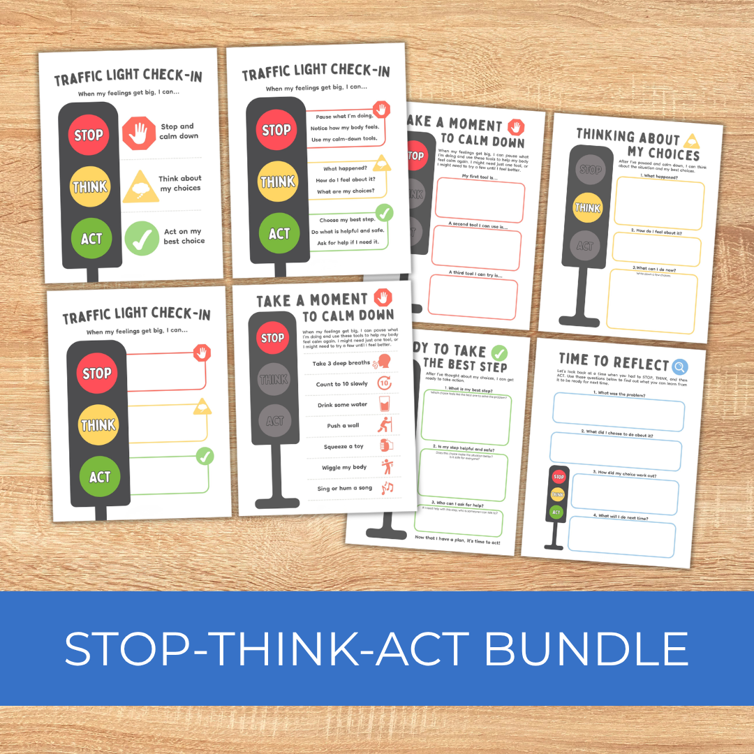 Stop Think Act Toolkit, Impulse Control Activities For Kids