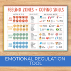 Feelings Board For Kids, Emotion Regulation Chart Printable