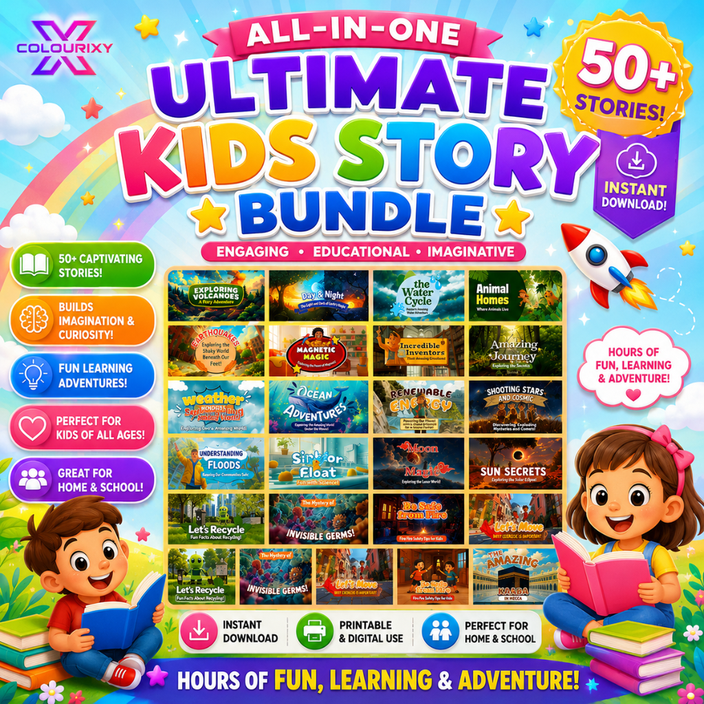 Kids Storybook Bundle, Interactive Canva Stories For Teachers And Parents