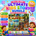 Kids Storybook Bundle, Interactive Canva Stories For Teachers And Parents