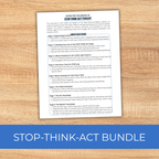 Stop Think Act Toolkit, Impulse Control Activities For Kids