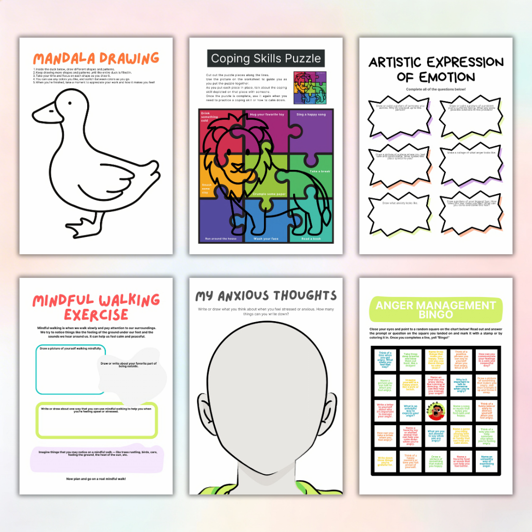 Play Therapy Resource Bundle, Worksheets And Tools For Therapists
