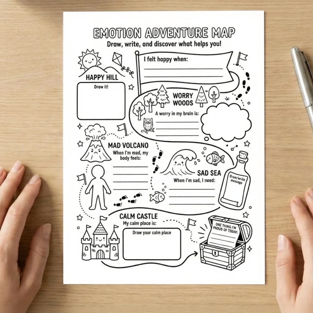 Art Therapy Worksheets For Kids, Emotional Regulation Activities
