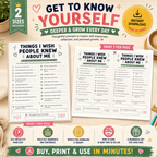 Things I Wish Mental Health Worksheet, All About Me Activity For Teens