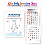Kids Body Sensations Chart, Interoception Activity for Emotional Awareness