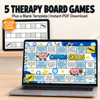 Therapy Board Game Bundle, Coping Skills Games for Kids and Teens