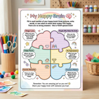 Happy Brain Worksheet Bundle for Kids, Instant Download