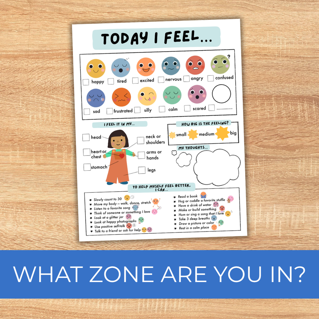 Feelings Board For Kids, Emotion Regulation Chart Printable