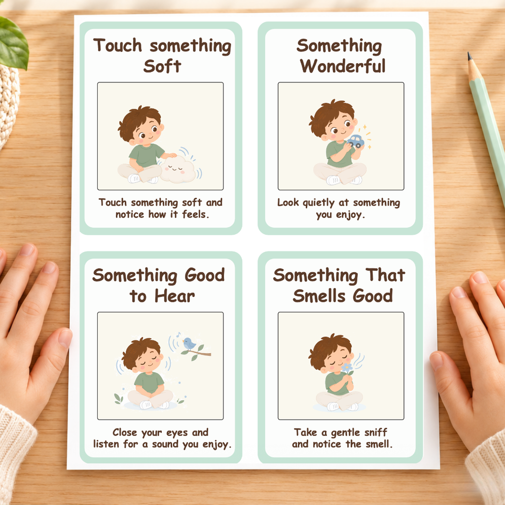 Calm Cards for Kids, Coping Skills and Self Regulation