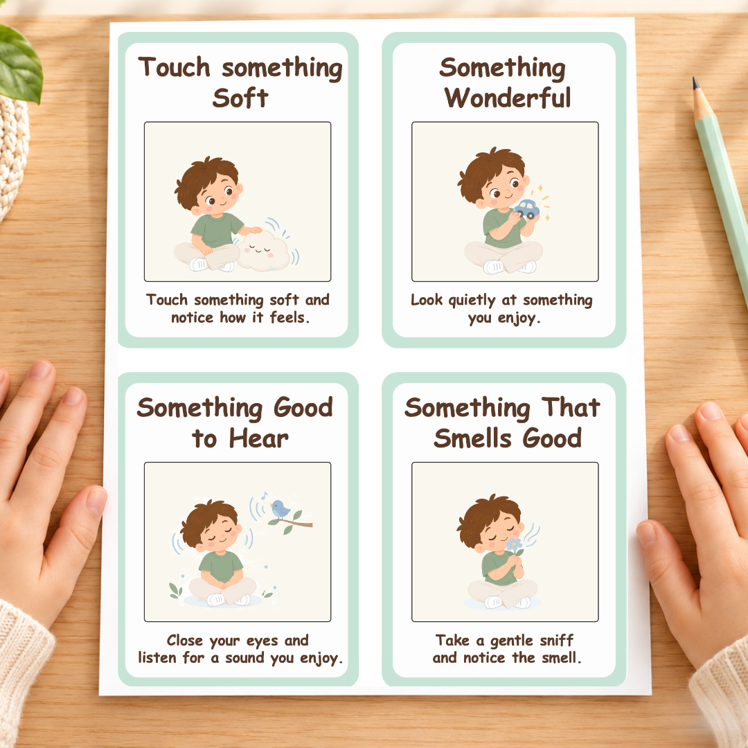 Calm Cards for Kids, Coping Skills and Self Regulation