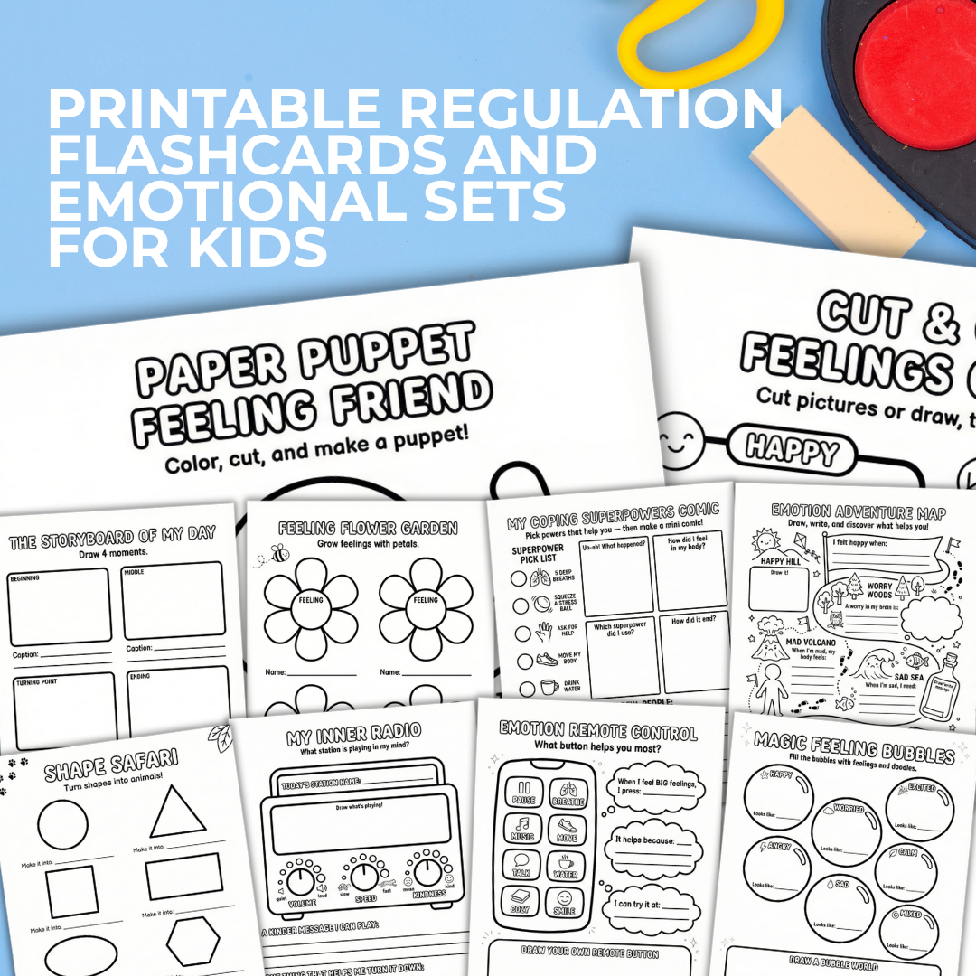 Art Therapy Bundle For Kids, Emotional Regulation Activities