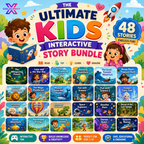 Kids Storybook Bundle, Interactive Canva Stories For Teachers And Parents