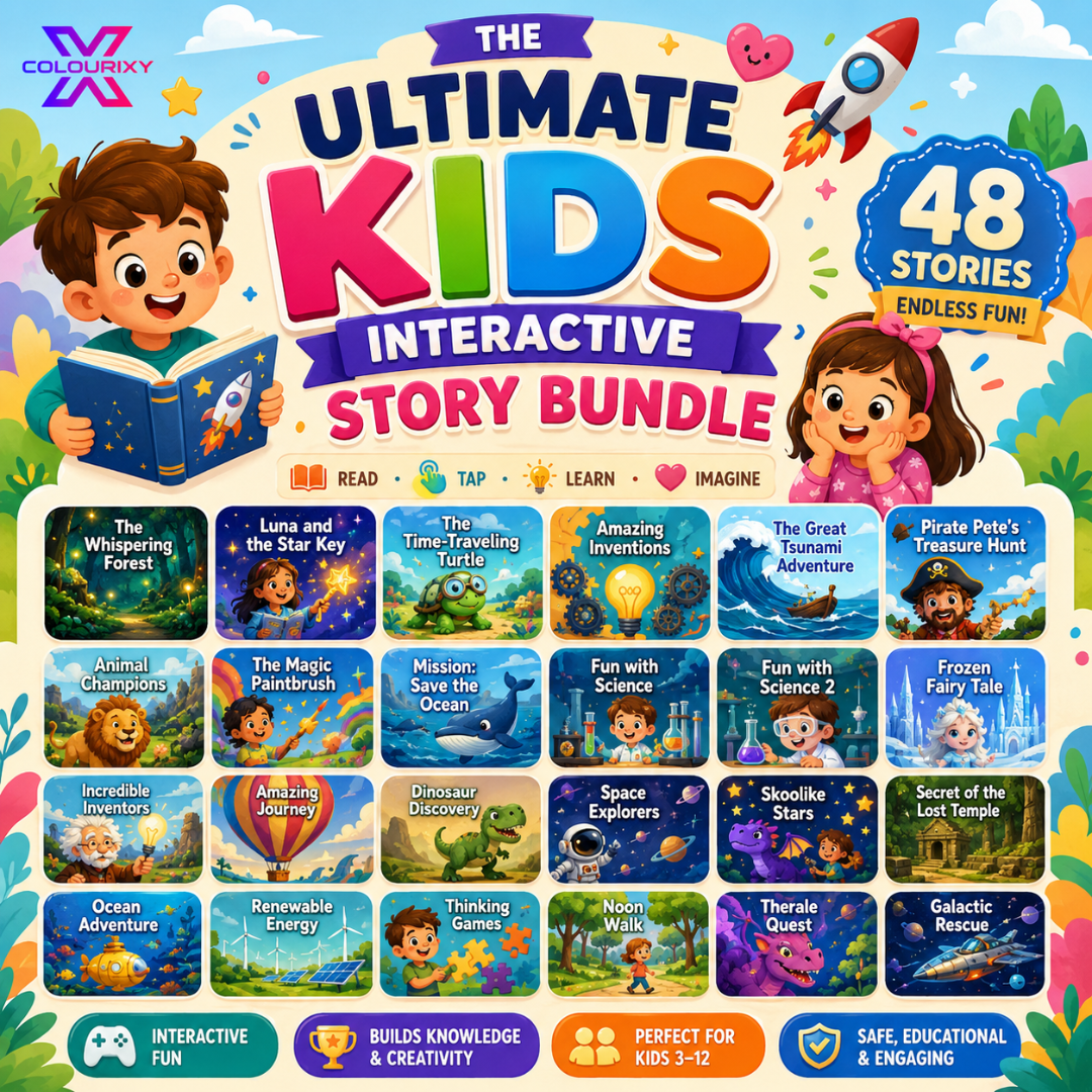 Kids Storybook Bundle, Interactive Canva Stories For Teachers And Parents