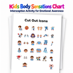 Kids Body Sensations Chart, Interoception Activity for Emotional Awareness