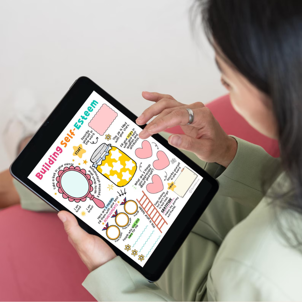 Self Esteem Worksheet Bundle, Mental Health Activities For Kids